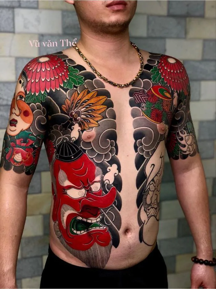 Nhật cổ | Japan tattoo, Hình xăm trên vai, Cô gái xăm mực | Hình xăm bụng,  Hình xăm đùi, Hình xăm hoa mẫu đơn