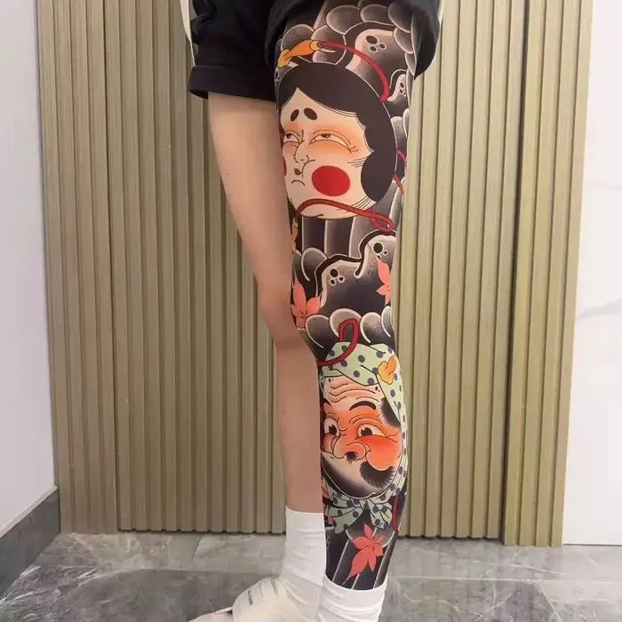 Tất Xăm tattoo Full Chân Nhật Cổ Mỏng Mềm Co Dãn Ôm Chân Họa Tiết 360 Độ (1  chiếc) | Shopee Việt Nam
