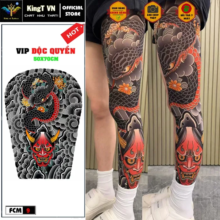 Hình xăm full chân nhật cổ - Giá Tốt, Miễn Phí Vận Chuyển, Đủ Loại | Shopee  Việt Nam