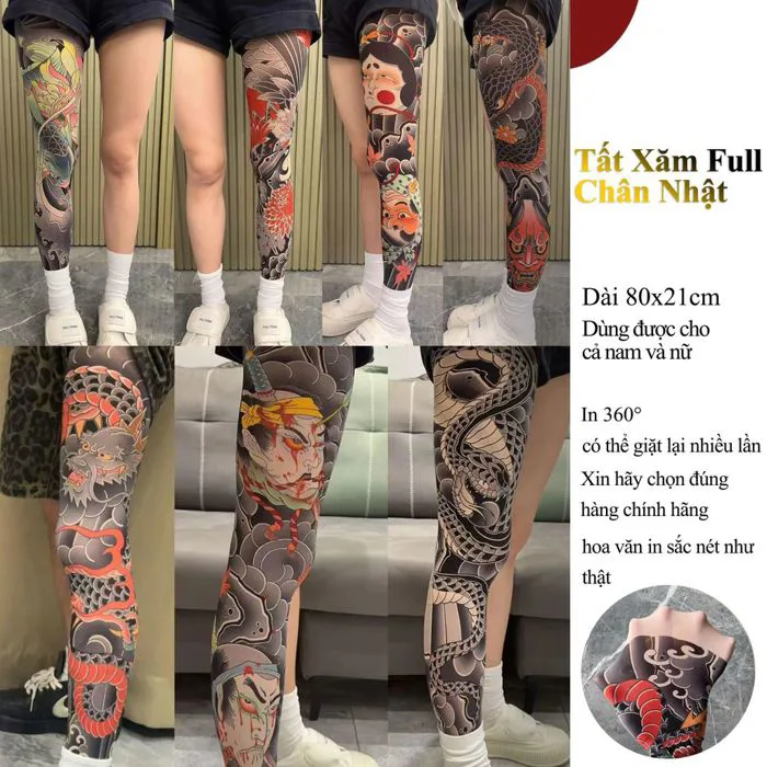 Hình xăm full chân nhật cổ - Giá Tốt, Miễn Phí Vận Chuyển, Đủ Loại | Shopee  Việt Nam