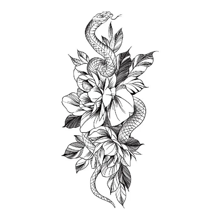 Hình Xăm Rắn To 10x20cm Tattoo Con Trăn Chống Nước Legaxi