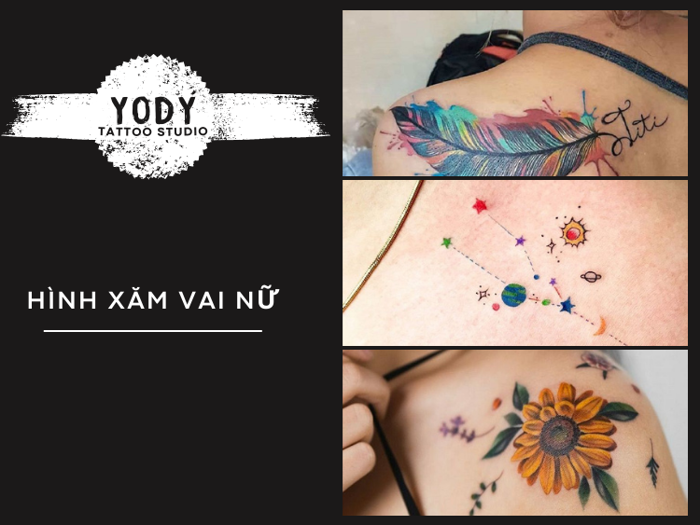 LƯU NGAY 999+ Hình xăm vai nữ ĐẸP HẾT NƯỚC CHẤM | Yody