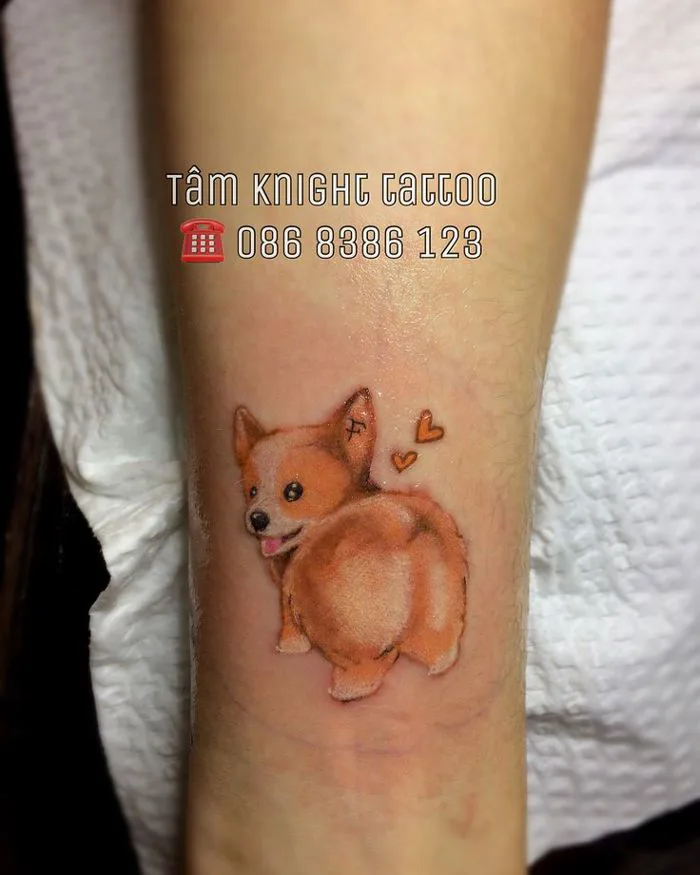Hình xăm nhỏ, hình xăm dễ thương, hình xăm chó nhỏ, mini tattoo, hình xăm  đẹp ở cổ tay, hình xăm đẹp ở cổ chân, hình xăm đẹp cho nữ, hình xăm