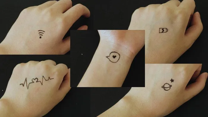 Vẽ hình xăm đơn giản bằng bút bi - How to make tattoo at home with pen