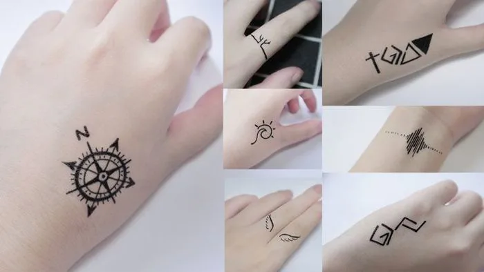 How to make a mini tattoo with pen- Tự vẽ hình xăm bằng bút bi đơn giản mà  đẹp