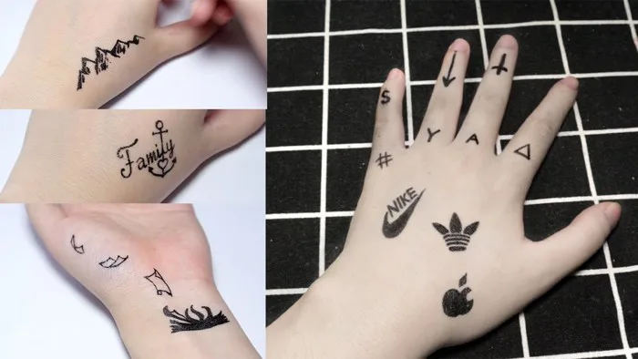 Cách vẽ hình xăm đơn giản với bút mực - Very simple tattoo designs